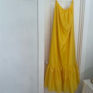 Bright Yellow Sleeveless Dress